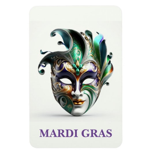 Flexible Mardi Gras Magnet (Vertical)
