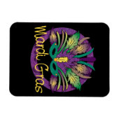 Flexible Mardi Gras Magnet - Plain (Horizontal)