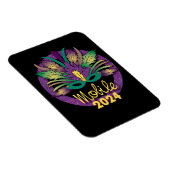 Flexible Mardi Gras Mask Magnet - 2024 - Mobile (Côté Droit)