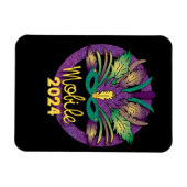 Flexible Mardi Gras Mask Magnet - 2024 - Mobile (Horizontal)
