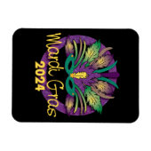 Flexible Mardi Gras Masque Magnet - 2024 (Horizontal)