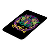 Flexible Mardi Gras Masque Magnet - Mobile, AL (Côté Gauche)