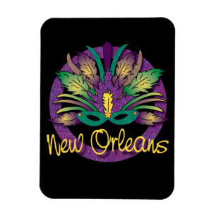 Flexible Mardi Gras Masque Magnet - Nouvelle-Orléans