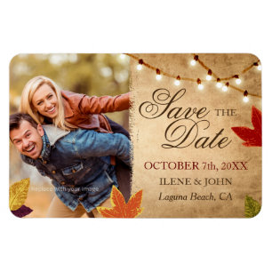 Flexible Mariage de automne Magnet Réservez la date personn