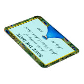 Flexible Mariage de paon Enregistrer la date Magnet (Côté Droit)