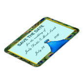 Flexible Mariage de paon Enregistrer la date Magnet (Côté Gauche)
