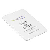 Flexible Mariage Enregistrer La Date Magnet Lavande (Côté Droit)