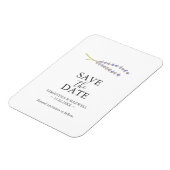 Flexible Mariage Enregistrer La Date Magnet Lavande (Côté Gauche)