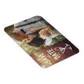 Flexible Mariage Enregistrer La Date Photo Magnet Champagne (Côté Droit)