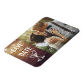 Flexible Mariage Enregistrer La Date Photo Magnet Champagne (Côté Gauche)