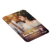 Flexible Mariage Enregistrer La Date Photo Magnet Champagne (Côté Droit)