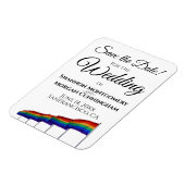 Flexible Mariage gay pride Enregistrer La Date Magnet (Côté Gauche)