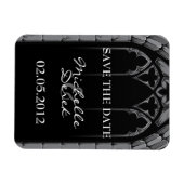 Flexible Mariage gothique Enregistrer la date Magnet (Horizontal)