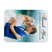 Flexible Mariage Merci Photo moderne Magnet L (Horizontal)