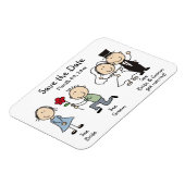 Flexible Mariage mignon Enregistrer la date Magnet (Côté Gauche)