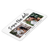 Flexible Mariage moderne deux photos Magnet Réservez la dat (Côté Gauche)