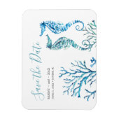 Flexible Mariage sur la plage Magnet Réservez la date (Vertical)