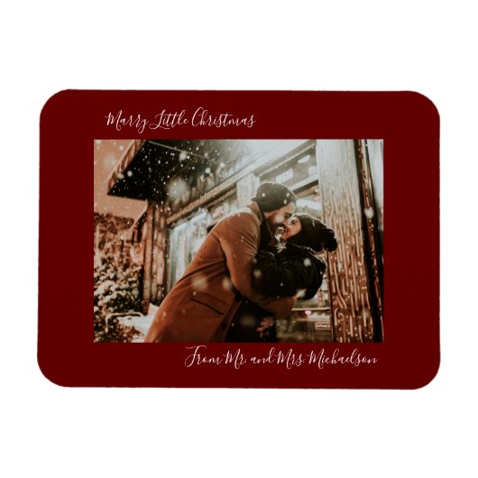 Flexible Marry Little Christmas Red Holiday Magnet (Horizontal)