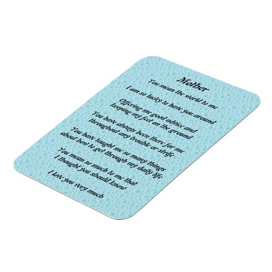 Flexible Mathers Poem Magnet (Côté Gauche)