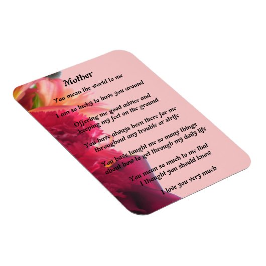 Flexible Mathers Poem Magnet (Côté Droit)