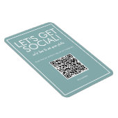 Flexible Média social Turquoise moderne QR Code Magnet (Côté Droit)