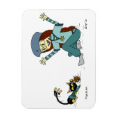 Flexible Mel the Cat and Maizy Hanoukka Magnet (Vertical)