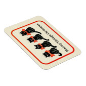 Flexible Meowy Vintage Christmas adorable Chats Magnet (Côté Droit)