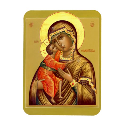Flexible Mère de Dieu Feodorovskaya—Icon Magnet (Vertical)