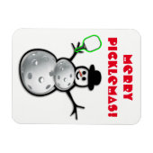 Flexible Merry Picklemas Snowman Magnet (Horizontal)