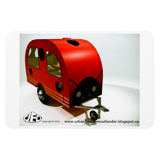 Flexible Mini Camper vélo style Ladybug Premium Magnet (Horizontal)