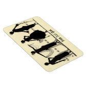 Flexible Mode Flapper 1920 Silhouette Frigo Magnet (Côté Droit)