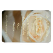 FLEXIBLE MODÈLE MAGNET ROSE BLANC SAVE-THE-DATE (Horizontal)