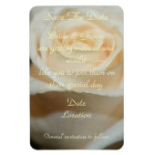 FLEXIBLE MODÈLE MAGNET ROSE BLANC SAVE-THE-DATE (Vertical)