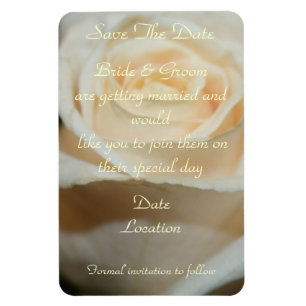 FLEXIBLE MODÈLE MAGNET ROSE BLANC SAVE-THE-DATE