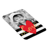 Flexible Modern Love You Photo Refrigerator Magnet (Côté Droit)