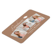 Flexible Moderne | Elegant 3 Photo Grad Magnet Faire-part (Côté Gauche)