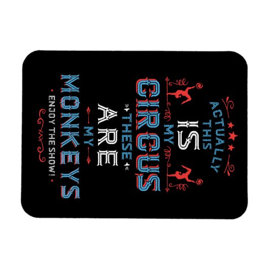 Flexible Mon cirque Mon Magnet de singes (Horizontal)