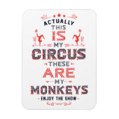 Flexible Mon cirque Mon Magnet de singes (Vertical)