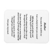 Flexible Mothers Poem Magnet (Horizontal)