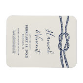 Flexible Nautical Navy Knot Save the Date Magnet (Horizontal)