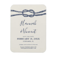 Nautical Navy Knot Save the Date Magnet