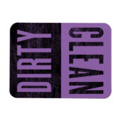 Flexible Nettoyer | Magnet de lave-vaisselle pourpre (Horizontal)