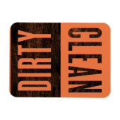 Flexible Nettoyer | Magnet de lave-vaisselle style presse-l (Horizontal)