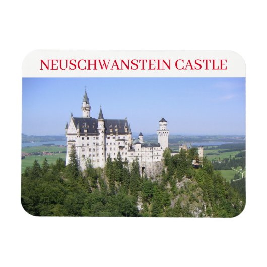 Flexible Neuschwanstein Castle fridge magnet (Horizontal)