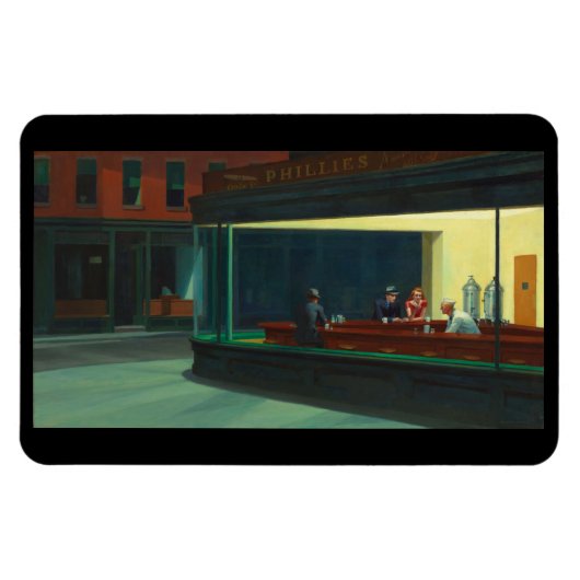 Flexible "Nighthawks" par Edward Hopper Magnet (Horizontal)