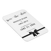 Flexible Noir Et Blanc Mariage Enregistrer La Date Magnet B (Côté Droit)