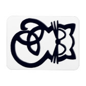 Flexible Noir Trinity Knot Celtic Cat Magnet (Horizontal)