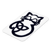 Flexible Noir Trinity Knot Celtic Cat Magnet (Côté Gauche)