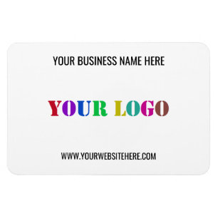 Flexible Nom du logo de votre entreprise Site Web Magnet pr