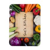 Flexible Nom personnalisé Veggie Cuisine Magnet (Vertical)